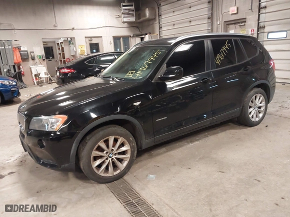 2013 BMW X3 xDrive28i with VIN 5UXWX9C57D0A18424, listed as a IAAI auction lot 41967945 with 106,479 mi miles. Bid and sale history available at carsss.com. Image 2.