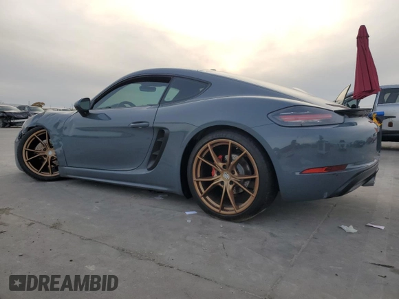 2018 Porsche 718 Cayman z VIN WP0AA2A89JK262316, wystawiony jako Copart lot #85058764 z przebiegiem Nie podano mil oraz Szkoda całkowita • Salvage title. Historia ofert i sprzedaży dostępna na DreamBid. Obrazek 2.