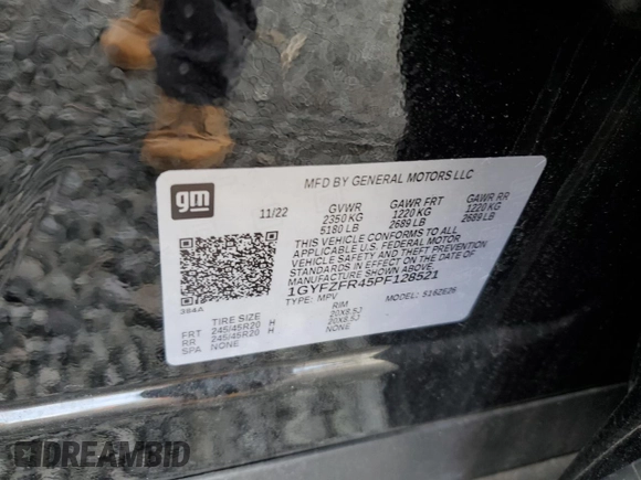 2023 Cadillac XT4 AWD Sport z VIN 1GYFZFR45PF128521, wystawiony jako Copart lot #53185325 z przebiegiem 17 657 mil mil oraz Szkoda całkowita • Salvage title. Historia ofert i sprzedaży dostępna na DreamBid. Obrazek 15.