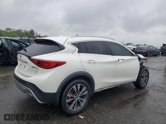 2017 Infiniti QX30 Premium with VIN SJKCH5CRXHA034396, listed as a Copart auction lot 57296345 with 69,381 mi miles and Salvage title. Bid and sale history available at DreamBid. Image 3.