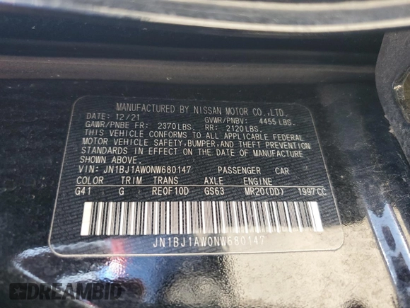 2022 Nissan Rogue S с VIN JN1BJ1AW0NW680147, выставлен на аукционе Copart как лот 56416615 с пробегом 61 010 миль миль и Списание • Salvage title. История ставок и продаж доступна на DreamBid. Изображение 13.
