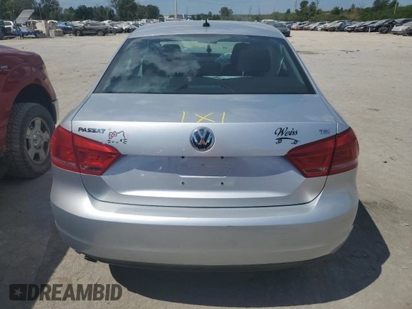 2014 Volkswagen Passat S with VIN 1VWAS7A32EC097236, listed as a Copart auction lot 70137924 with 70,216 mi miles and Salvage Title. Bid and sale history available at carsss.com. Image 6.