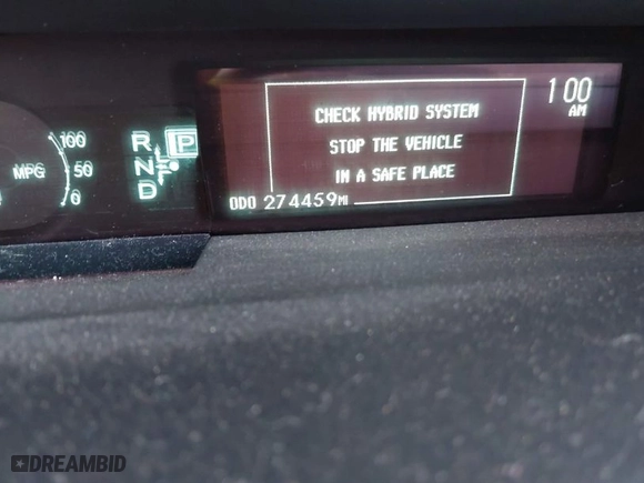 2013 Toyota Prius One with VIN JTDKN3DU9D1693692, listed as a IAAI auction lot 42034098 with 274,459 mi miles. Bid and sale history available at carsss.com. Image 15.