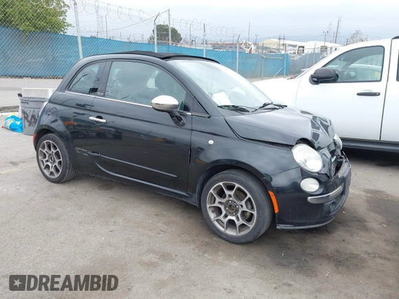2012 FIAT 500 Lounge with VIN 3C3CFFER4CT187857, listed as a IAAI auction lot 42193503 with 130,077 mi miles and . Bid and sale history available at DreamBid. Image 1.