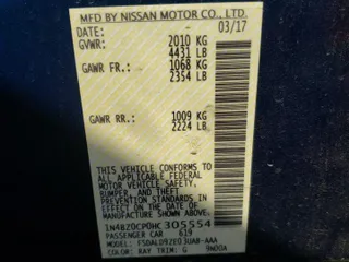2017 Nissan LEAF SL with VIN 1N4BZ0CP0HC305554, listed as a Copart auction lot 66279883 with 61,279 mi miles. Bid and sale history available at carsss.com. Image 12.