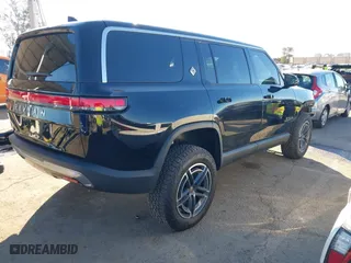2025 Rivian R1S Adventure with VIN 7PDSGBBA4SN047584, listed as a IAAI auction lot 41372645 with 501 mi miles. Bid and sale history available at carsss.com. Image 4.