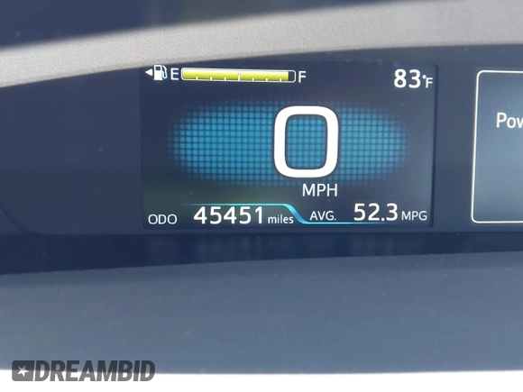 2022 Toyota Prius L Eco with VIN JTDKAMFU1N3164838, listed as a IAAI auction lot 42234309 with 45,451 mi miles and . Bid and sale history available at DreamBid. Image 16.