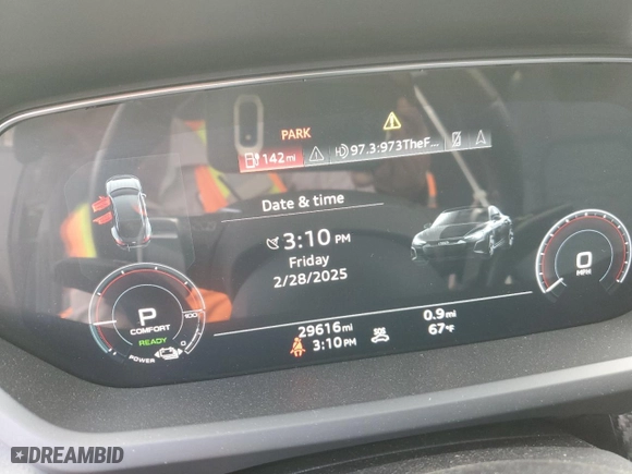2022 Audi e-tron GT Prestige with VIN WAUEJBFW9N7004649, listed as a Copart auction lot 45607895 with 29,616 mi miles and Salvage Title. Bid and sale history available at carsss.com. Image 9.