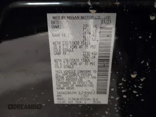 2023 Nissan Murano SV z VIN 5N1AZ2BS2PC129902, wystawiony jako IAAI lot #41991008 z przebiegiem 16 774 mil mil oraz . Historia ofert i sprzedaży dostępna na DreamBid. Obrazek 9.