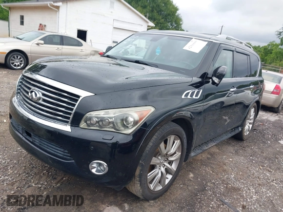 2013 Infiniti QX56 with VIN JN8AZ2NF7D9530166, listed as a IAAI auction lot 42360609 with 214,484 mi miles and . Bid and sale history available at DreamBid. Image 2.