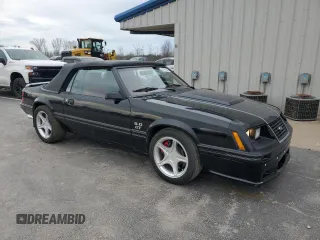 1983 Ford Mustang GT with VIN 1FABP27F0DF213498, listed as a Copart auction lot 81106344 with 13,008 mi miles and Salvage title. Bid and sale history available at DreamBid. Image 4.