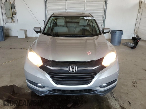 2016 Honda HR-V EX with VIN 3CZRU6H59GM764798, listed as a Copart auction lot 52593155 with 89,491 mi miles and Salvage Title. Bid and sale history available at DreamBid. Image 5.