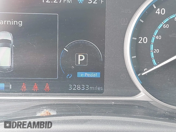 2022 Nissan LEAF SV Plus with VIN 1N4BZ1CV9NC557996, listed as a IAAI auction lot 41580168 with 32,833 mi miles and . Bid and sale history available at DreamBid. Image 16.