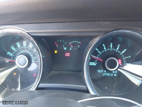 2013 Ford Mustang V6 with VIN 1ZVBP8AM8D5259572, listed as a IAAI auction lot 41655526 with 42,753 mi miles. Bid and sale history available at carsss.com. Image 16.