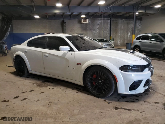 2021 Dodge Charger Scat Pack with VIN 2C3CDXGJ3MH619092, listed as a Copart auction lot 75908334 with 34,603 mi miles and Salvage Title. Bid and sale history available at carsss.com. Image 4.