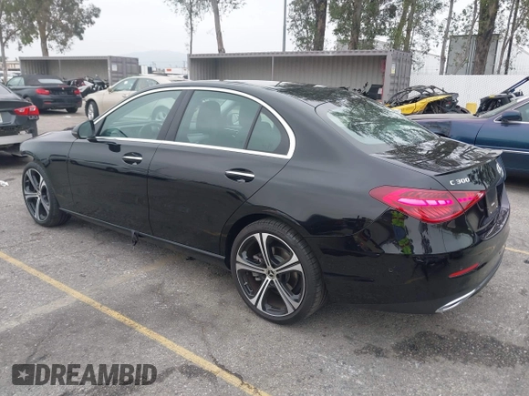 2024 Mercedes-Benz C 300 with VIN W1KAF4GBXRR199929, listed as a IAAI auction lot 41890900 with 4,381 mi miles and . Bid and sale history available at DreamBid. Image 3.