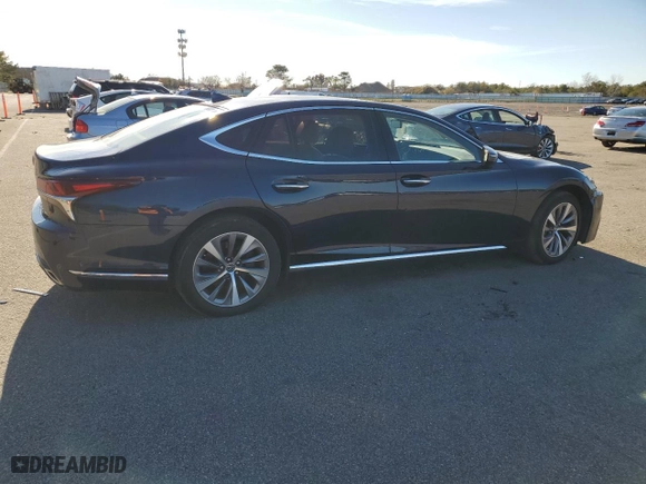 2019 Lexus LS with VIN JTHC51FF1K5007253, listed as a Copart auction lot 76660934 with 0 mi miles and Salvage Title. Bid and sale history available at carsss.com. Image 3.