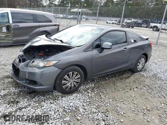 2013 Honda Civic Cpe LX with VIN 2HGFG3B57DH511272, listed as a Copart auction lot 47743905 with 130,121 mi miles and Salvage Title. Bid and sale history available at carsss.com. Image 1.