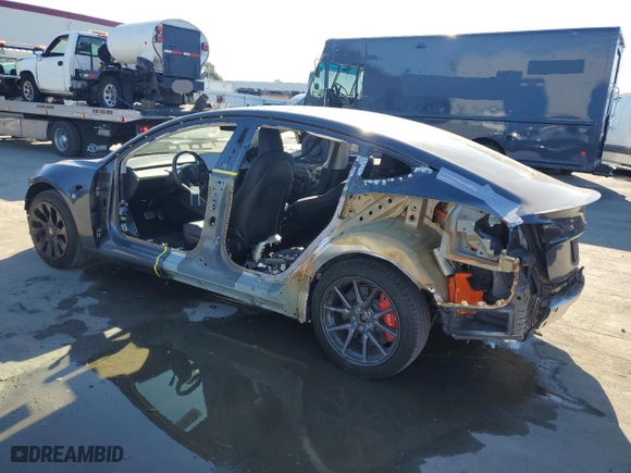 2019 Tesla Model 3 Mid Range with VIN 5YJ3E1EA9KF338197, listed as a Copart auction lot 45570415 with 0 mi miles and Salvage Title. Bid and sale history available at carsss.com. Image 2.