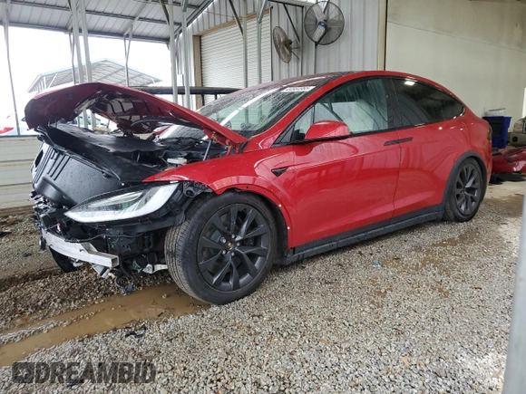 2023 Tesla Model X with VIN 7SAXCBE52PF365140, listed as a Copart auction lot 44564965 with 27,107 mi miles and Salvage Title. Bid and sale history available at DreamBid. Image 1.