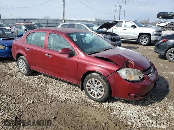 2009 Chevrolet Cobalt 1LT with VIN 1G1AT58H197236799, listed as a Copart auction lot 46077845 with 160,550 mi miles and Salvage Title. Bid and sale history available at DreamBid. Image 4.