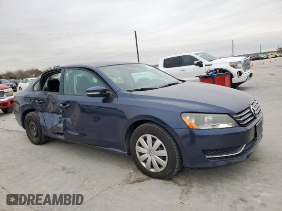 2013 Volkswagen Passat S с VIN 1VWAP7A32DC007583, выставлен на аукционе Copart как лот 46442615 с пробегом 137 210 миль миль и Списание • Salvage title. История ставок и продаж доступна на DreamBid. Изображение 4.