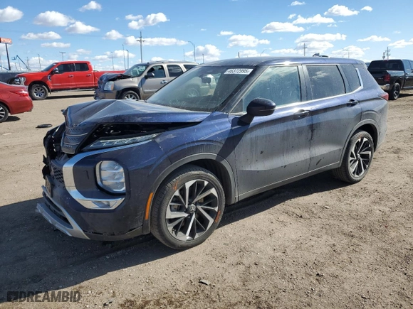 2023 Mitsubishi Outlander SE with VIN JA4J4UA81PZ039927, listed as a Copart auction lot 46372995 with 23,042 mi miles and Salvage Title. Bid and sale history available at carsss.com. Image 1.