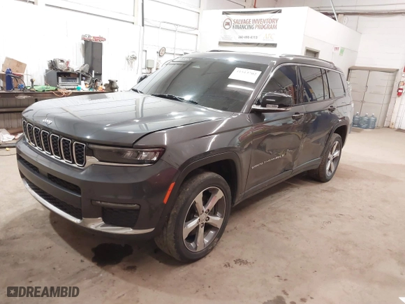 2022 Jeep Grand Cherokee L Limited with VIN 1C4RJKBG1N8520064, listed as a IAAI auction lot 41513702 with 74,769 mi miles. Bid and sale history available at carsss.com. Image 17.