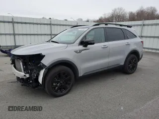 2023 Kia Sorento X-Line S with VIN 5XYRLDLC5PG164232, listed as a Copart auction lot 86296684 with 27,054 mi miles and Salvage Title. Bid and sale history available at carsss.com. Image 1.