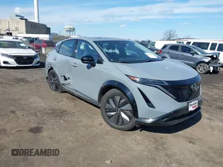 2024 Nissan ARIYA Evolve+ with VIN JN1DF0BB9RM731131, listed as a IAAI auction lot 41629639 with 4,527 mi miles and . Bid and sale history available at DreamBid. Image 1.