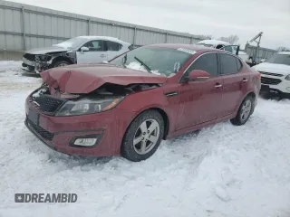 2015 Kia Optima LX with VIN 5XXGM4A71FG357958, listed as a Copart auction lot 87884555 with 51,022 mi miles and Salvage Title. Bid and sale history available at carsss.com. Image 1.