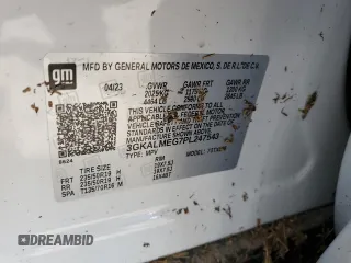 2023 GMC Terrain SLE with VIN 3GKALMEG7PL247543, listed as a Copart auction lot 55238535 with Not provided miles and Salvage title. Bid and sale history available at DreamBid. Image 13.