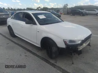 2014 Audi A4 Premium with VIN WAUBFAFL5EA074172, listed as a IAAI auction lot 41118450 with 104,129 mi miles. Bid and sale history available at carsss.com. Image 1.