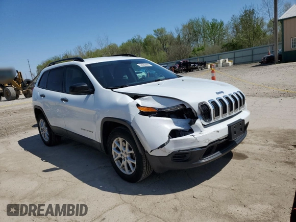 2016 Jeep Cherokee Sport with VIN 1C4PJMAB7GW175789, listed as a Copart auction lot 53930585 with 150,860 mi miles and Salvage title. Bid and sale history available at DreamBid. Image 4.
