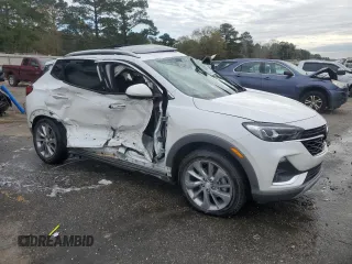 2023 Buick Encore GX Essence with VIN KL4MMFSL7PB107636, listed as a Copart auction lot 89350735 with 27,108 mi miles and Salvage title. Bid and sale history available at DreamBid. Image 4.
