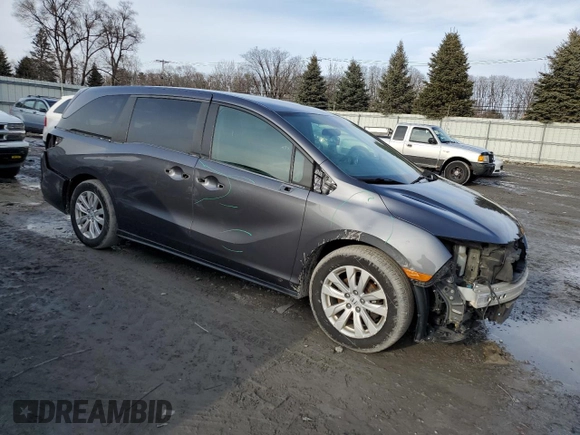 2019 Honda Odyssey LX with VIN 5FNRL6H24KB116751, listed as a Copart auction lot 47369715 with 160,256 mi miles and Salvage Title. Bid and sale history available at DreamBid. Image 4.