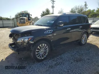 2016 Infiniti QX80 with VIN JN8AZ2NF1G9612303, listed as a Copart auction lot 75698364 with 110,847 mi miles and Salvage Title. Bid and sale history available at carsss.com. Image 1.