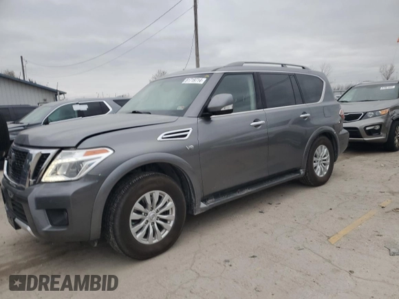 2018 Nissan Armada SV with VIN JN8AY2NC5J9553241, listed as a Copart auction lot 81719714 with 123,570 mi miles and Salvage Title. Bid and sale history available at carsss.com. Image 1.