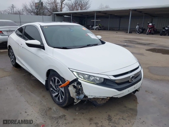 2017 Honda Civic Coupe LX-P with VIN 2HGFC4B0XHH309778, listed as a IAAI auction lot 41586821 with 91,325 mi miles. Bid and sale history available at carsss.com. Image 1.
