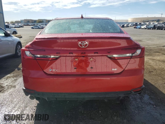 2025 Toyota Camry LE with VIN 4T1DAACK0SU010021, listed as a Copart auction lot 47488275 with 10,677 mi miles and Clean Title. Bid and sale history available at carsss.com. Image 6.