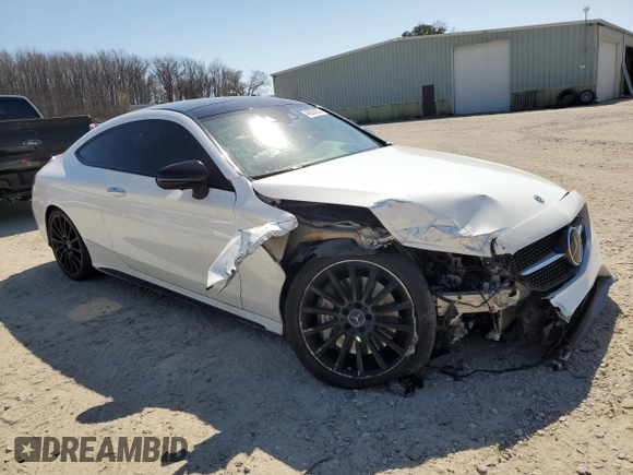 2018 Mercedes-Benz C 43 AMG with VIN WDDWJ6EB2JF612080, listed as a Copart auction lot 48630235 with 72,563 mi miles and Salvage title. Bid and sale history available at DreamBid. Image 4.