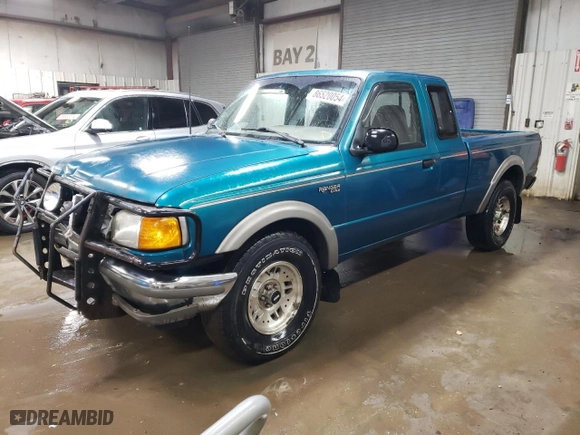 1994 Ford Ranger Splash with VIN 1FTCR15XXRPA48799, listed as a Copart auction lot 86520054 with 21,680 mi miles and Salvage Title. Bid and sale history available at carsss.com. Image 1.