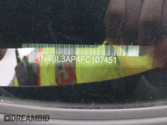 2015 Nissan Altima S z VIN 1N4BL3AP4FC107451, wystawiony jako IAAI lot #41945772 z przebiegiem 66 990 mil mil oraz . Historia ofert i sprzedaży dostępna na DreamBid. Obrazek 9.