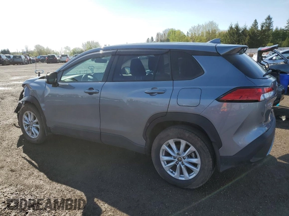 2022 Toyota Corolla Cross LE with VIN 7MUCAABGXNV025847, listed as a Copart auction lot 49153095 with 37,789 mi miles and Salvage title. Bid and sale history available at DreamBid. Image 2.