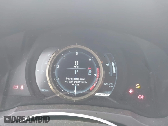 2014 Lexus IS 350 with VIN JTHBE1D28E5007718, listed as a IAAI auction lot 41915732 with 108,492 mi miles and . Bid and sale history available at DreamBid. Image 7.