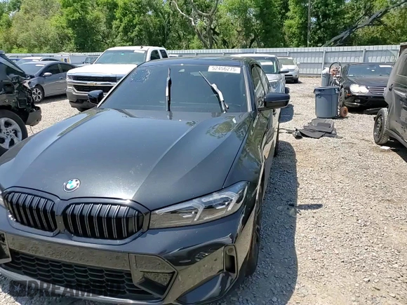 2023 BMW 3 Series 330i with VIN 3MW69FF0XP8D11104, listed as a Copart auction lot 52456275 with 0 mi miles and Salvage Title. Bid and sale history available at carsss.com. Image 11.