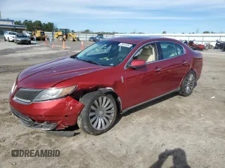 2014 Lincoln MKS with VIN 1LNHL9DK2EG601558, listed as a Copart auction lot 86549384 with 0 mi miles and Salvage Title. Bid and sale history available at carsss.com. Image 1.