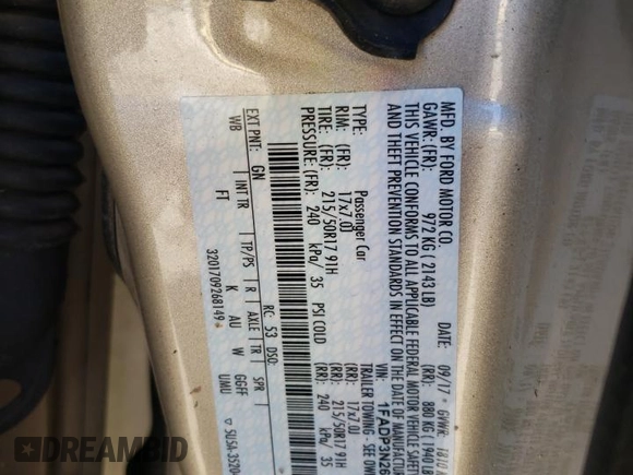 2017 Ford Focus Titanium with VIN 1FADP3N26HL342853, listed as a Copart auction lot 46433395 with 173,966 mi miles and Salvage Title. Bid and sale history available at carsss.com. Image 14.