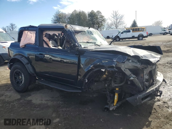 2022 Ford Bronco with VIN 1FMDE5CP4NLA79411, listed as a Copart auction lot 46832855 with Not provided miles and Salvage title. Bid and sale history available at DreamBid. Image 4.