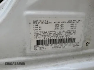 2012 Mitsubishi Galant ES z VIN 4A32B3FF5CE023620, wystawiony jako Copart lot #74899474 z przebiegiem 111 670 mil mil oraz Szkoda całkowita • Salvage title. Historia ofert i sprzedaży dostępna na DreamBid. Obrazek 14.